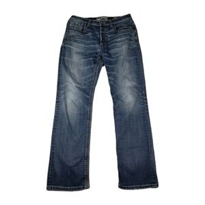BKE Jeans Mens Size 33R Tyler Straight Leg Button Fly Blue Denim Pants